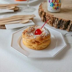 Pack 24 Assiettes Octo Gris-blanc 24,5 Cm Et 17,5 Cm -Vacances Vaisselle Magasin pack 24 assiettes octo gris blanc 245cm et 175cm 4