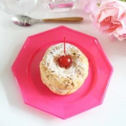 Pack 24 Assiettes Octo Noir-fuchsia 24,5 Cm Et 17,5 Cm -Vacances Vaisselle Magasin pack 24 assiettes octo noir fuchsia 245cm et 175cm 2