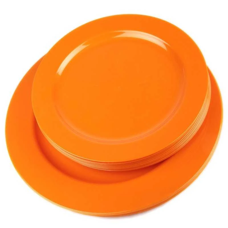 Pack 24 Assiettes Luxe Orange 24 Cm Et 19 Cm 3 Pack 24 Assiettes Luxe Orange 24 Cm Et 19 Cm