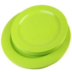 Pack 24 Assiettes Luxe Vertes 24 Cm Et 19 Cm
