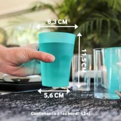 Pack 24 Verres 4 Couleurs Cocktail 42 Cl -Vacances Vaisselle Magasin pack 24 verres 4 couleurs cocktail 42 cl 4