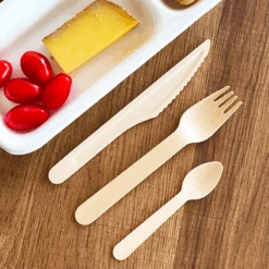 Pack 3 X 100 Couverts Bois Cuillère Fourchette Couteau 15 Pack 3 X 100 Couverts Bois Cuillère Fourchette Couteau -Vacances Vaisselle Magasin pack 3 x 100 couverts bois cuillere fourchette couteau 3