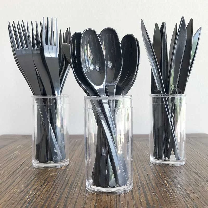 Pack 3 X 100 Couverts Réutilisables Ardoise 4 Pack 3 X 100 Couverts Réutilisables Ardoise – Image 2