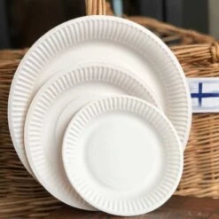 Pack 3 X 200 Assiettes Blanches Carton 15, 18, 23 Cm