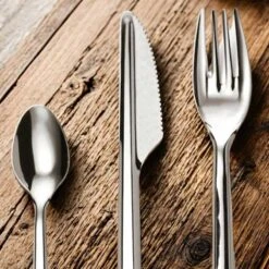 Pack 3 X 40 Fourchettes Couteaux Cuillères Inox -Vacances Vaisselle Magasin pack 3 x 40 fourchettes couteaux cuilleres inox 1