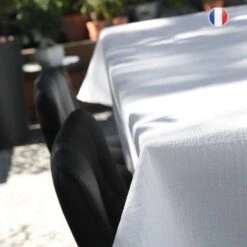 Pack 4 Nappes Blanches Tendance Lin 25 M -Vacances Vaisselle Magasin pack 4 nappes blanches tendance lin 25 metres 3