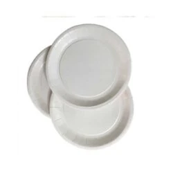 Pack 50 Assiettes Carton Blanc 18 Cm