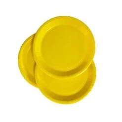 Pack 50 Assiettes Jaunes 18 Cm Carton