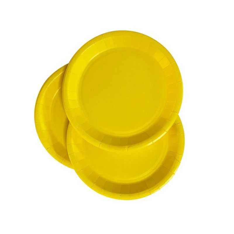 Pack 50 Assiettes Jaunes 18 Cm Carton 3 Pack 50 Assiettes Jaunes 18 Cm Carton