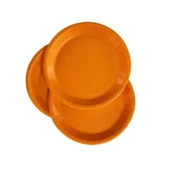 Pack 50 Assiettes Orange 18 Cm Carton