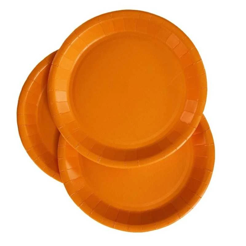 Pack 50 Assiettes Orange 22 Cm Carton 3 Pack 50 Assiettes Orange 22 Cm Carton