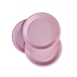 Pack 50 Assiettes Roses 18 Cm Carton