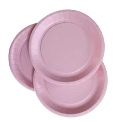 Pack 50 Assiettes Roses 22 Cm Carton