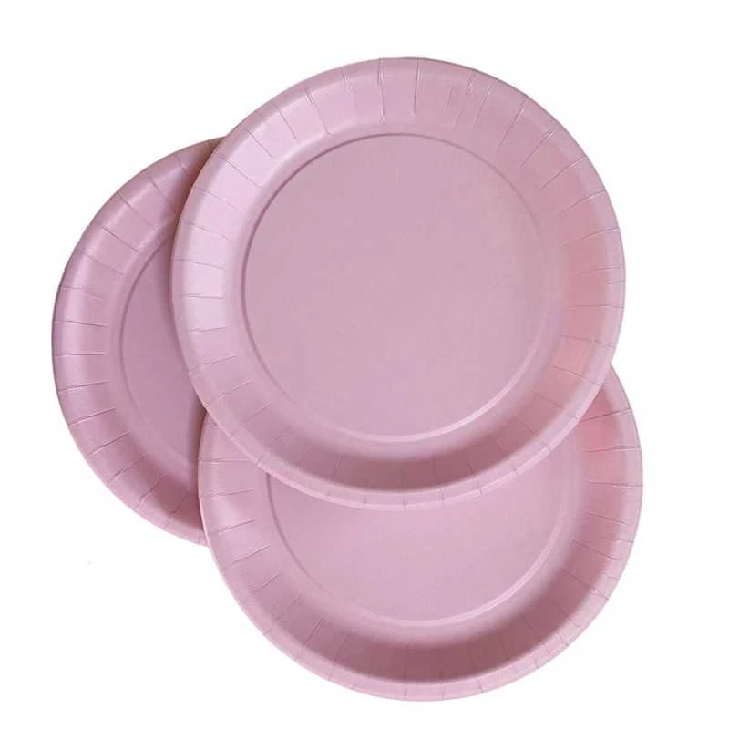 Pack 50 Assiettes Roses 22 Cm Carton 3 Pack 50 Assiettes Roses 22 Cm Carton