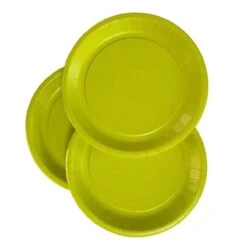 Pack 50 Assiettes Vertes En Carton 22 Cm