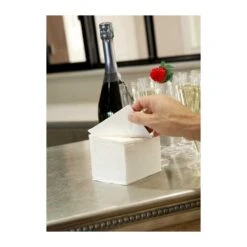 Pack 40 Mini-cuillères Inox + 100 Mini-serviettes Blanches 20cm X 20cm -Vacances Vaisselle Magasin pack 40 mini cuilleres inox 40 mini serviettes bio blanches 20cm x 20cm 2