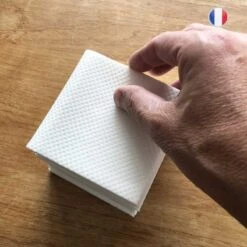 Pack 40 Mini-fourchettes Inox + 40 Mini-serviettes Bio Blanches 20 Cm -Vacances Vaisselle Magasin pack 40 mini fourchettes inox 40 mini serviettes bio blanches 20cm x 20cm 3