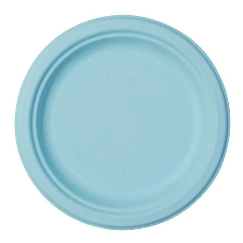 Pack 48 Assiettes Fibres Naturelles Bleues 18 Et 23 Cm 5 Pack 48 Assiettes Fibres Naturelles Bleues 18 Et 23 Cm â Image 3