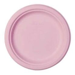 Pack 48 Assiettes Fibres Naturelles Roses 18 Et 23 Cm 10 Pack 48 Assiettes Fibres Naturelles Roses 18 Et 23 Cm -Vacances Vaisselle Magasin pack 48 assiettes fibre bio macaron rose 3