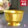 Pack 48 Coupelles Chaleur Or 23 Cl -Vacances Vaisselle Magasin pack 48 coupelles chaleur or 23cl lavables reutilisables