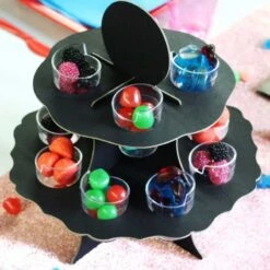 Pack 5 Présentoirs Apéritif Carton Noir 12 Verrines -Vacances Vaisselle Magasin pack 5 presentoirs aperitif carton noir 12 verrines 2