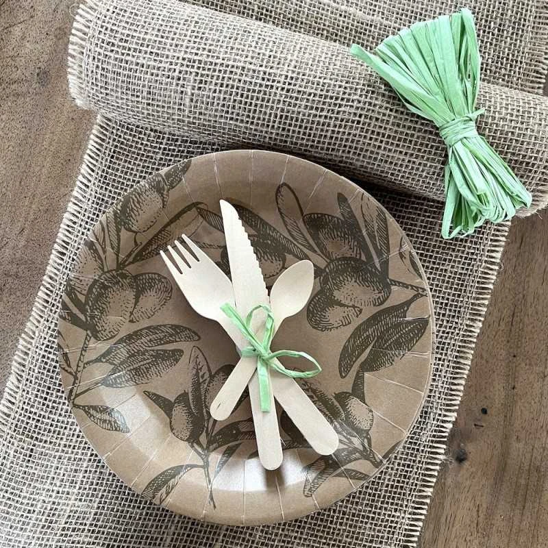 Pack 50 Assiettes Olivier Ambiance Nature 3 Pack 50 Assiettes Olivier Ambiance Nature