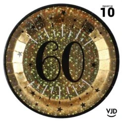 Pack 50 Personnes Anniversaire 60 Ans Noir Et Or 9 Pack 50 Personnes Anniversaire 60 Ans Noir Et Or -Vacances Vaisselle Magasin pack 50 personnes anniversaire 60 ans noir et or 2