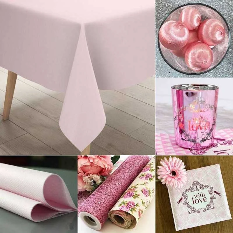 Pack 50 Personnes Girly Rose Luxe Discount 3 Pack 50 Personnes Girly Rose Luxe Discount