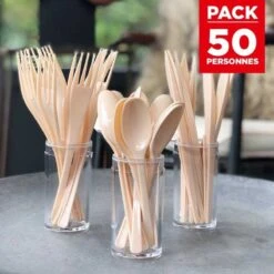 Pack 50 X 3 Couverts Ivoire 50 Personnes 13 Pack 50 X 3 Couverts Ivoire 50 Personnes -Vacances Vaisselle Magasin pack 50x3 couverts ivoire 50 personnes 3