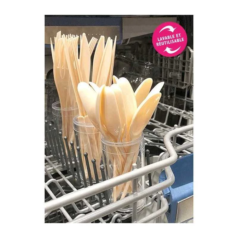 Pack 50 X 3 Couverts Ivoire 50 Personnes 10 Pack 50 X 3 Couverts Ivoire 50 Personnes – Image 8