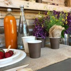 Pack 100 Gobelets Carton Chocolat 21 Cl -Vacances Vaisselle Magasin pack 75 gobelets carton chocolat 25 gratuits 2