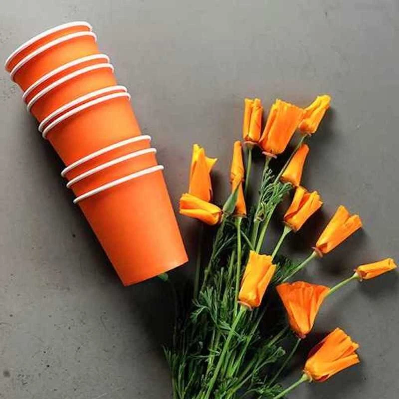 Pack 100 Gobelets Carton Mandarine 21 Cl 7 Pack 100 Gobelets Carton Mandarine 21 Cl – Image 5