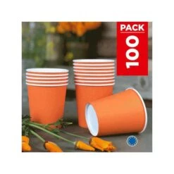 Pack 100 Gobelets Carton Mandarine 21 Cl 17 Pack 100 Gobelets Carton Mandarine 21 Cl -Vacances Vaisselle Magasin pack 75 gobelets carton mandarine 25 gratuits 6