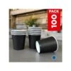 Pack 100 Gobelets Carton Noirs 21 Cl 2 Pack 100 Gobelets Carton Noirs 21 Cl -Vacances Vaisselle Magasin pack 75 gobelets carton noir 25 gratuits