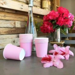 Pack 100 Gobelets Carton Rose 21 Cl -Vacances Vaisselle Magasin pack 75 gobelets carton rose 25 gratuits 1