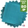Pack 80 Serviettes Bleues -Vacances Vaisselle Magasin pack 80 serviettes biodegradables bleues