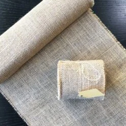 Pack Chemin De Table + Ruban 5m Jute Naturelle -Vacances Vaisselle Magasin pack chemin de table ruban 5m jute naturelle 1 1
