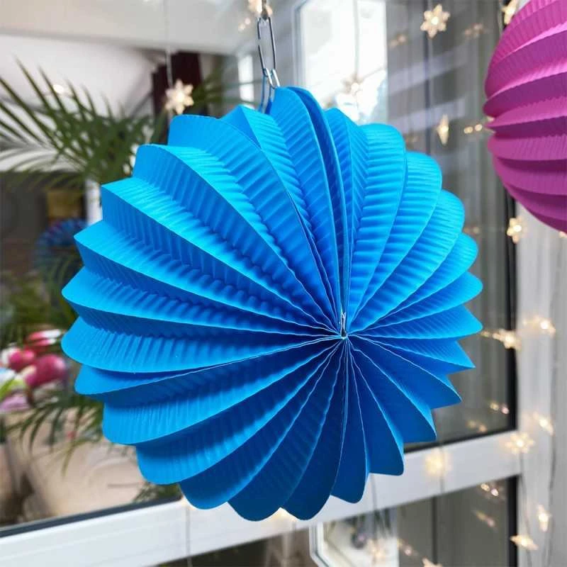 Pack Décoration De Salle Lampions Turquoise 4 Pack Décoration De Salle Lampions Turquoise – Image 2