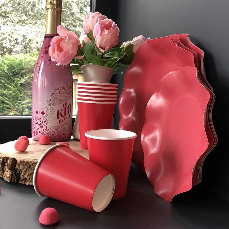 Pack Rouge 40 Assiettes + 20 Gobelets 3 Pack Rouge 40 Assiettes + 20 Gobelets