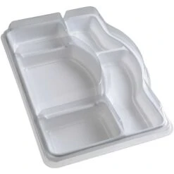 50 Plateaux Repas + Couvercles -Vacances Vaisselle Magasin plateau repas et couvercle recyclable reutilisable par 50 3