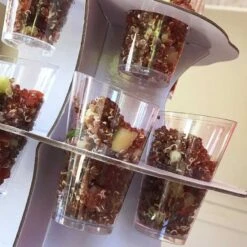 Présentoir Verrines Encarton Rigide Blanc 12 Places -Vacances Vaisselle Magasin presentoir verrines en carton rigide blanc 12 places 2