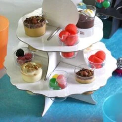 Présentoir Verrines Encarton Rigide Blanc 12 Places -Vacances Vaisselle Magasin presentoir verrines en carton rigide blanc 12 places 3