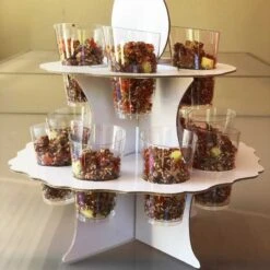 Présentoir Verrines Encarton Rigide Blanc 12 Places -Vacances Vaisselle Magasin presentoir verrines en carton rigide blanc 12 places 4