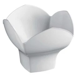 25 Verrines Fleur Plastique Réutilisable Blanc 10 Cl