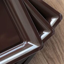 12 Assiettes Carrées Chocolat 21,5 Cm -Vacances Vaisselle Magasin product 118