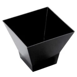 12 Verrines Pagode Plastique Réutilisable Noir 9 Cl