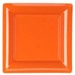 12 Assiettes Carrées Oranges 21,5 Cm -Vacances Vaisselle Magasin product 123