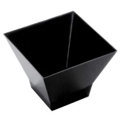 6 Verrines Pagode Plastique Réutilisable Noir 20 Cl