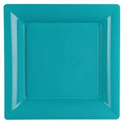 12 Assiettes Carrées Turquoise 21,5 Cm -Vacances Vaisselle Magasin product 178