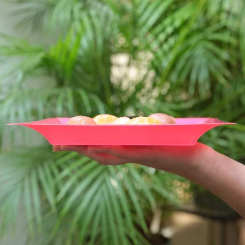 12 Assiettes Carrées Fuchsia 21,5 Cm 5 12 Assiettes Carrées Fuchsia 21,5 Cm – Image 3